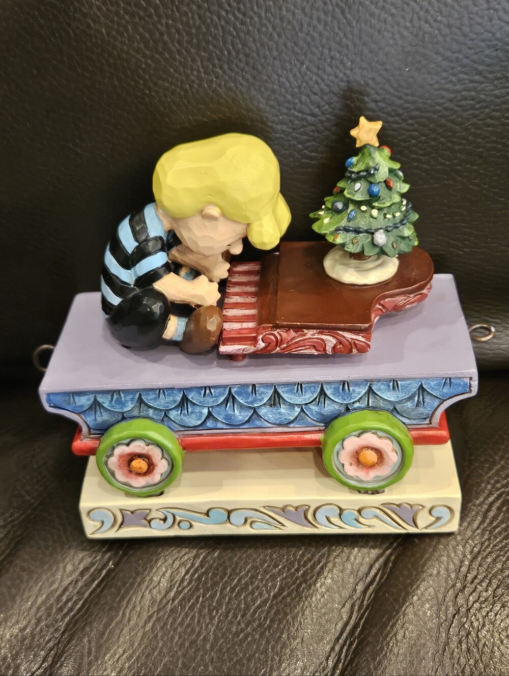 Peanuts Jim Shore Figure-Schroeder playing Grand Piano-2018 Train Collection.